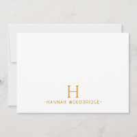 Einfache Minimalistisch-moderne Goldmonogramm