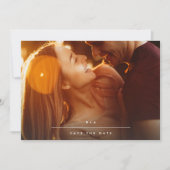 Einfache MINIMALISTISCH-moderne Monogramm Save The Date (Vorderseite)