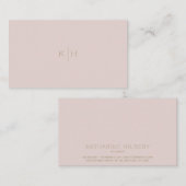 Einfache Minimalistisch rosa Beige Gold-Visitenkar Visitenkarte (Vorne/Hinten)