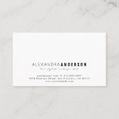 Einfache, Minimalistisch rosa, weiße Border Busine Visitenkarte (Rückseite)