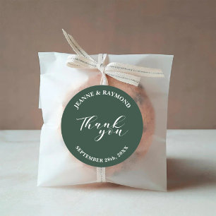 Einfache Minimalistisch Sage Green Gastgeschenk Ho Runder Aufkleber