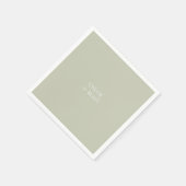 Einfache Minimalistisch Sage Green Serviette (Ecke)