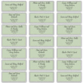 Einfache Minimalistisch|Sage Guest Address Labels (Vorderseite)