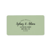 Einfache Minimalistisch|Sage UAWG Address Label Adressaufkleber (Vorne)