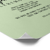 Einfache Minimalistisch|Sage Unplugged Zeremonie Poster (Ecke)