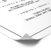 Einfache Minimalistisch Signatur Cocktails Rahmen Poster (Ecke)