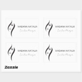 Einfache minimalistisch-weiße und schwarze Schönhe Rechteckiger Aufkleber (Blatt)