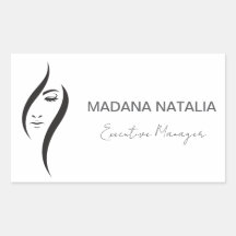 Einfache minimalistisch-weiße und schwarze Schönhe