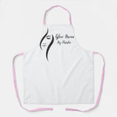 Einfache minimalistisch-weiße und schwarze Schönhe Schürze (Vorderseite)