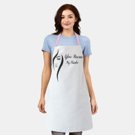 Einfache minimalistisch-weiße und schwarze Schönhe Schürze