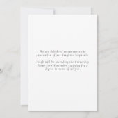 Einfache Minimalistische 2024 Foto Abschluss Ankündigung (Rückseite)