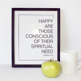 Einfache Minimalistische 2026 JW Jahr Text Matthew Poster