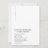 Einfache Minimalistische 3-Foto-Monogramm-Hochzeit Einladung (Vorderseite)