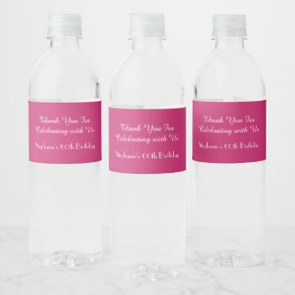 Einfache Minimalistische 60. Geburtstagsparty - Ho Wasserflaschenetikett