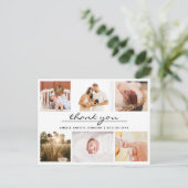 Einfache Minimalistische 6 Foto Collage Baby Viele Postkarte (Stehend Vorderseite)