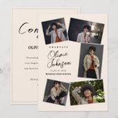 Einfache Minimalistische 6 Fotomaterial Beige Absc Ankündigung (Vorne/Hinten)