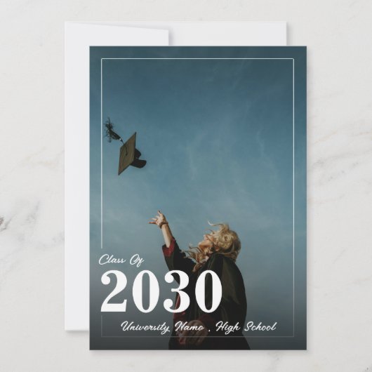 Einfache Minimalistische Abschluss-Einladung Einladung (Vorderseite)