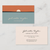 Einfache Minimalistische Abstrakte Sunset-Fotograf Visitenkarte (Vorne/Hinten)