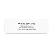 Einfache Minimalistische Adresse (Vorne)