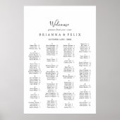 Einfache Minimalistische Alphabetisierungskarte Poster (Vorne)