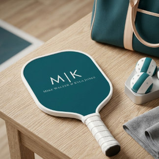 Einfache minimalistische Anfangsbuchstaben des Paa Pickleball Schläger