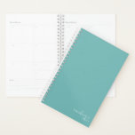 Einfache Minimalistische Aquamarine Türkis Persona Planer<br><div class="desc">Aquamarin Türkisblau Elegant Einfaches Minimalistisches Personalisiertes Notebook mit Ihrem Namen und Jahr in modernem Drehbuch. Unser Planer ist hier, um Ihnen zu helfen, Ihre Ziele zu erreichen. Es bietet eine Möglichkeit, organisiert bleibe und über Ihr Leben nachzudenken. Mit einem einfachen undatierten Design können Sie diesen Planer für jeden Anlass nutzen:...</div>