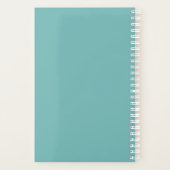 Einfache Minimalistische Aquamarine Türkis Persona Planer (Rückseite)
