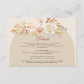 Einfache Minimalistische Arch Boho Hochzeitsdetail Begleitkarte (Vorderseite)