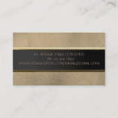 Einfache Minimalistische Ausführung mit Streifenle Visitenkarte (Rückseite)
