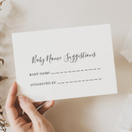 Einfache Minimalistische Baby Name Suggestions Car