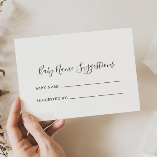 Einfache Minimalistische Baby Name Suggestions Car