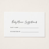 Einfache Minimalistische Baby Name Suggestions Car (Vorderseite)