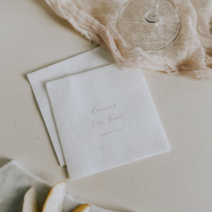 Einfache Minimalistische Babydusche Napkins Serviette