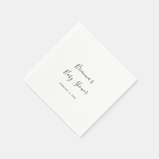 Einfache Minimalistische Babydusche Serviette (Ecke)