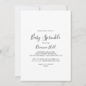 Einfache Minimalistische Babysprinkle Einladung (Vorderseite)