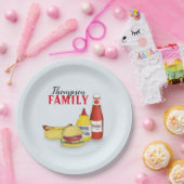 Einfache Minimalistische Barbeque Grilling Picnic Pappteller (Party)