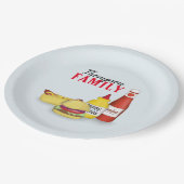 Einfache Minimalistische Barbeque Grilling Picnic Pappteller (Schrägansicht)