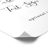 Einfache Minimalistische benutzerdefinierte Textsi Poster (Ecke)