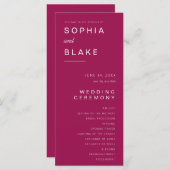 Einfache Minimalistische Berry-Hochzeit (Vorne/Hinten)