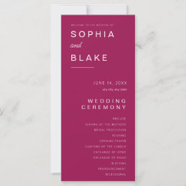 Einfache Minimalistische Berry-Hochzeit