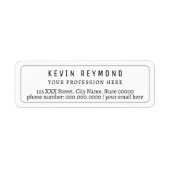 Einfache Minimalistische, Berufliche Adresse (Vorne)