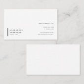 Einfache Minimalistische Berufliche Business Card Visitenkarte (Vorne/Hinten)