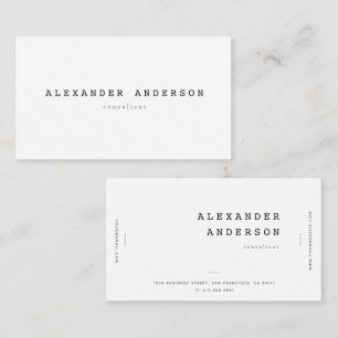 Einfache Minimalistische Berufliche Business Card Visitenkarte