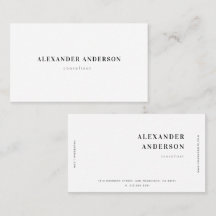 Einfache Minimalistische Berufliche Business Card