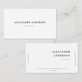 Einfache Minimalistische Berufliche Business Card Visitenkarte