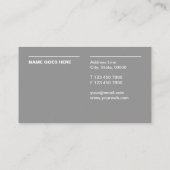 Einfache Minimalistische berufliche Visitenkarte (Rückseite)