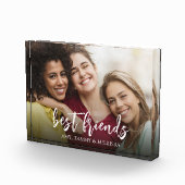 Einfache Minimalistische Best Friends Foto Calligr (Rechts)