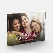 Einfache Minimalistische Best Friends Foto Calligr (Links)