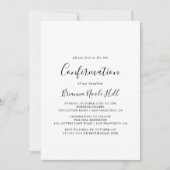 Einfache Minimalistische Bestätigung Einladung (Vorderseite)