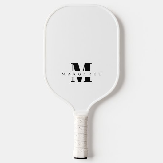 Einfache Minimalistische Bezeichnung für ein Monog Pickleball Schläger (Rückseite)